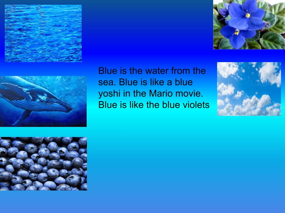 My blue poem – Aaron @ Panmure Bridge School